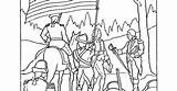 Pages American Coloring Revolutionary War sketch template