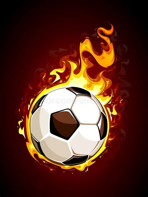 Burning Soccer Ball Stock Illustration Illustration Of Athlete 3312495