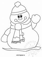 Coloring Snowman Winter Pages Christmas Kids Printable Abominable Coloringpage Eu Snowmen Color Schneemann Och Sheets Cute Applique Window Ausmalbild Getcolorings sketch template