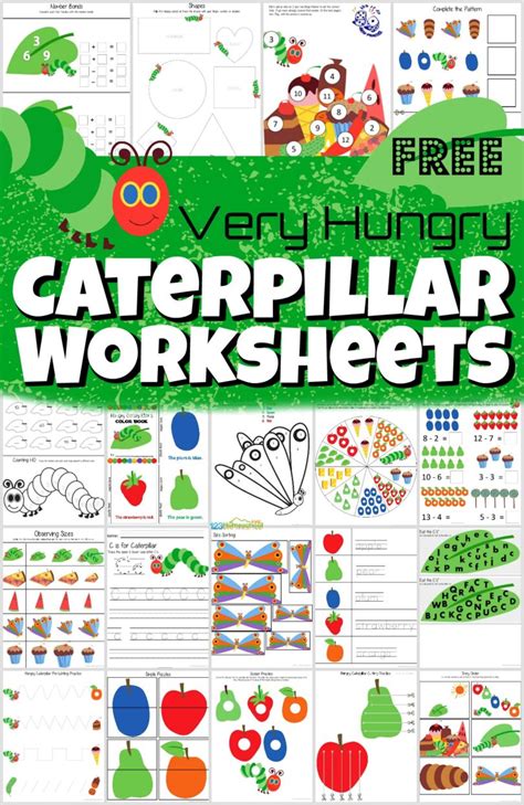 hungry caterpillar days   week printables