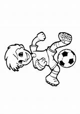 Coloring Football Pages Soccer Kids Print Printable Ball Color Momjunction Players Player sketch template
