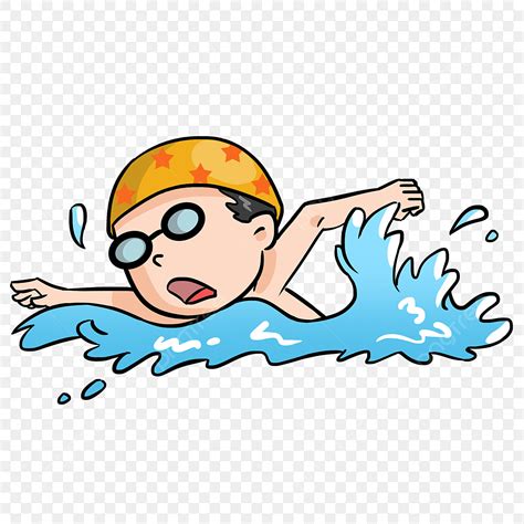 swimming cartoon clipart pictures