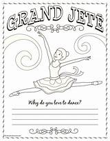Coloring Dance Pages Jazz Ballet Jete Band Colouring Ballerina Grand Sheets Camp Kids Dancers Fullcoloring Recital Positions Studio Template Tap sketch template