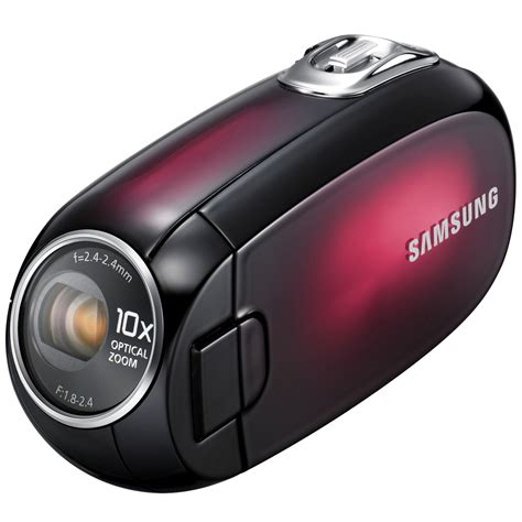 samsung smx crnxaa  optical zoom   lcd screen flash memory camcorder red
