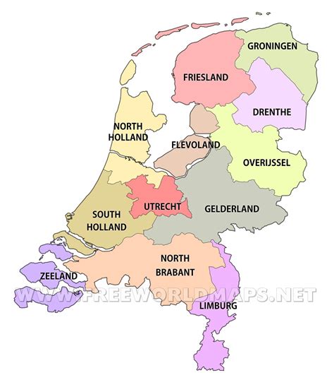 netherlands map  provinces