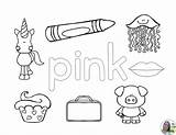 Coloring Pink Pages Colors Learning Color Preschool Ribbon Worksheets Printable Yellow Name Colouring Blue Clip Orange Getcolorings Names Green Brown sketch template
