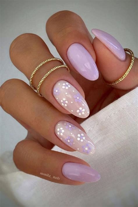 trendy almond shaped nail art  summer nails