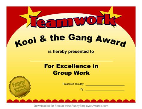 fun award templatefree employee award certificate templates