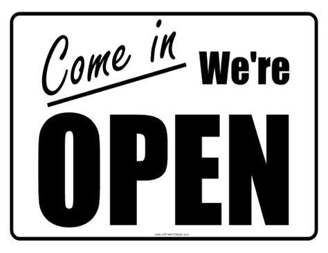 open sign  printable