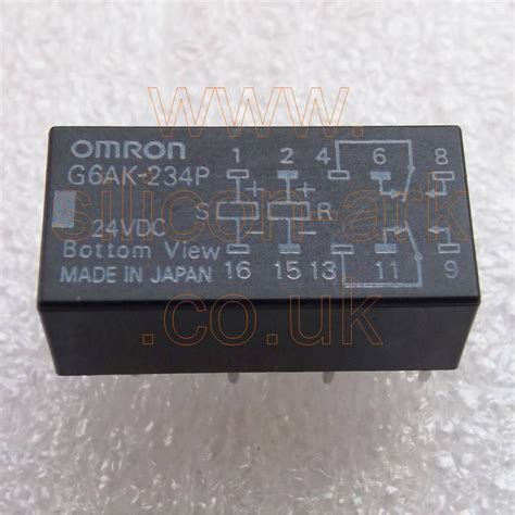 omron gak p  dpdt pcb latching relay buy price datasheet silicon ark