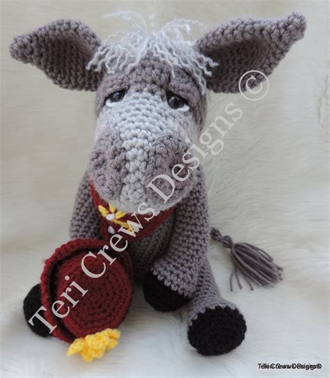 crochet pattern simply cute donkey instant   format etsy