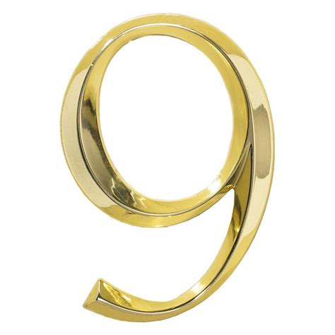 whitehall products classic   polished brass number