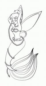 Tinkerbell Syrenka Kolorowanka Mewarnai Mermaids Peri Kolorowanki Emo Syrenki Fairies Dzieci Meerjungfrau Warnai Wydrukowania Getcolorings Aneka Meerjungfrauen Pokolorujmy sketch template