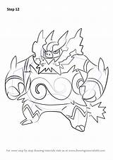 Emboar Draw Step Pokemon Drawing Tutorials sketch template