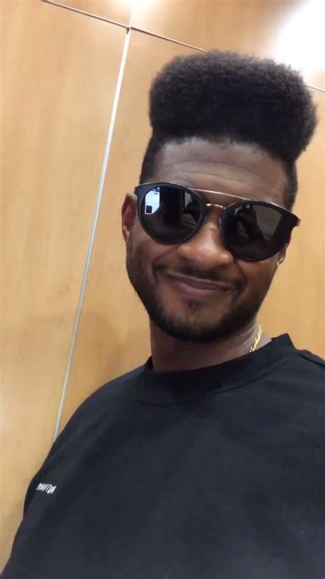 usher switches hairstyle  debuts high top fade video