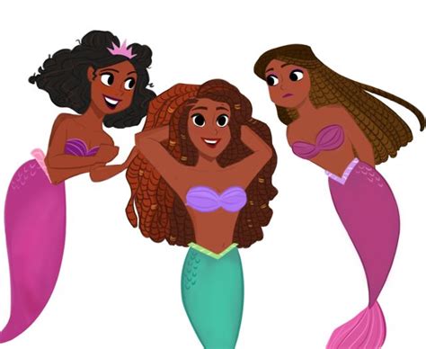 imagine  sisters colored pencils  caffeine black girl cartoon mermaid