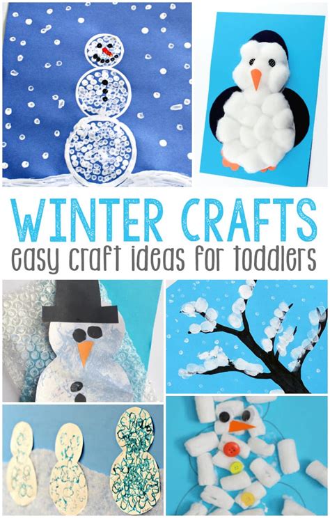 simple winter crafts  toddlers easy peasy  fun