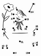 Dot 20 Dots Connect Coloring Sheets Activity Counting sketch template