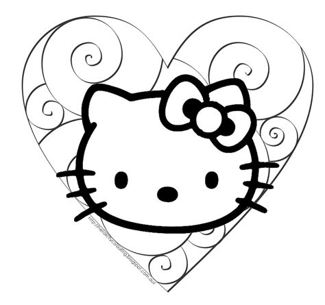 kitty valentines coloring pages wallpaper desktop hd