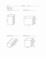 Area Surface Worksheet Grade 7th 8th sketch template
