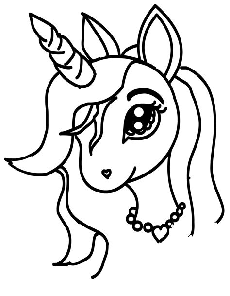 cute unicorn coloring pages   draw draw  color cute unicorn