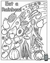 Coloring Pages Healthy Health Food Kids Rainbow Eat Nutrition Preschool Printable Activities Habits Chain Foods Eating Worksheets Color Sheets Related sketch template