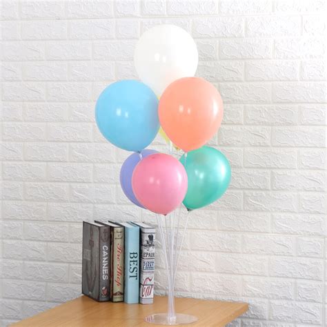1 set plastic balloon support with 7 tubes balloons column stand for birthday party decoration