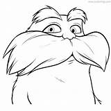 Lorax Outline Seuss Xcolorings Truffula Ler Swans Posted sketch template