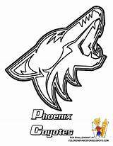 Coloring Pages Hockey Nhl Logo Coyotes Logos Arizona Phoenix Outline Choose Board Sports Ducks Canucks Comments sketch template