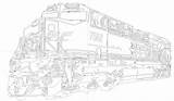 Bnsf Locomotive sketch template