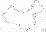 China Coloring Map Cina Chine Outline Carte Mappa Muta Pages Della Vierge Colouring Asia Blank Base Popular sketch template