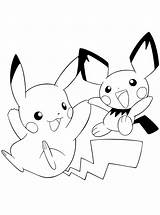 Pokemon Coloring Pages Series Colour Do Pikachu sketch template