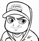 Subway Surfers Coloring Surfer Jake sketch template