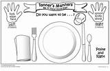 Manners Preschool Placemat Setting Place Etiquette Toydirectory Settings sketch template