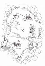 Map Coloring Treasure Pirate Island Pages Maps Kids Colouring Simple Sketch Color Comments Elements Popular Coloringhome Sketchite sketch template