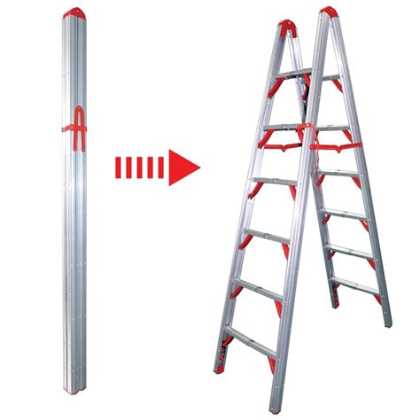 ft aluminum twin aluminum folding ladder step ladder
