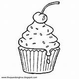 Cupcake Coloring Pages Cupcakes Cute Colouring Muffin Cake Drawing Templates Designs Cup Comments Hmmm Idea Also There Good Coloringhome sketch template