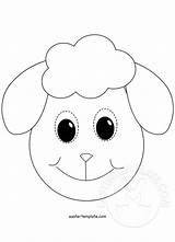 Lamb Mask Template Easter sketch template