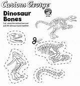 Dinosaur Printables Kids Activities Bones Coloring Printable Skeleton Preschool Dinosaurs Worksheets Fun Cut Crafts Pages Dino Craft Pbs Curious George sketch template