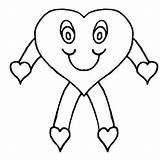 Person Coloring Outline Heart Library Clipart sketch template