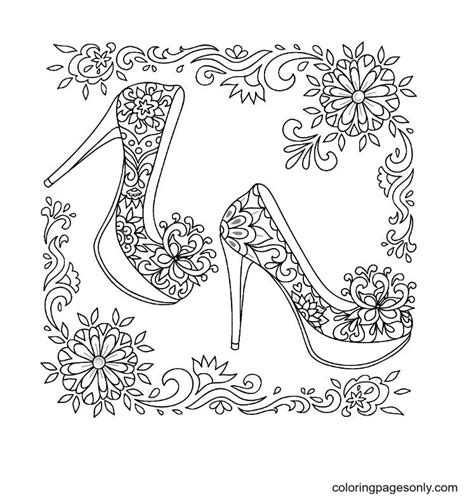 shoe coloring pages coloring pages  kids  adults