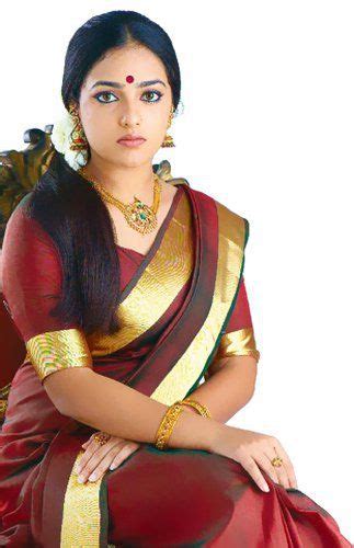 nithya menon in silk saree strands of silk kasavu saree saree indian beauty