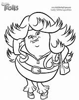 Dreamworks Coloring Pages Getcolorings Trolls sketch template