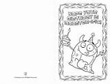 Coloring Card Birthday Boy Pages Popular sketch template