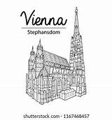 Vienna Stephen Stephansdom Sightseeing sketch template