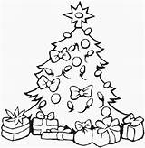 Printable Tree Christmas Library Clip Trees Clipart sketch template