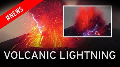 force of nature lightning strikes volcano eruption in jaw dropping