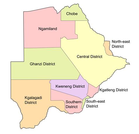 Districts Of Botswana Wikipedia Administrative District Botswana