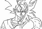 Goku Coloring Pages Ultra Instinct Excellent God Albanysinsanity Published May Popular sketch template