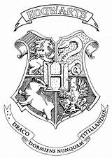Potter Coloring Hogwarts Harry Crest Pages Template Et sketch template